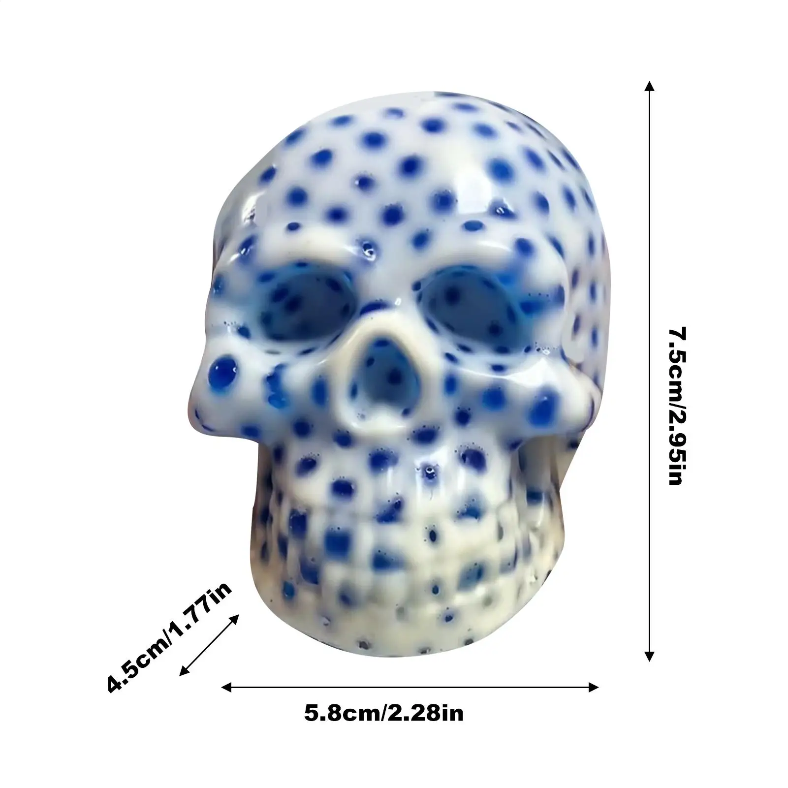 Pimple Popper Toy Skull Pimple Squeeze Fidget Toys Calming Tools Novelty Gadgets For Men Women Kids Halloween Study Stimming