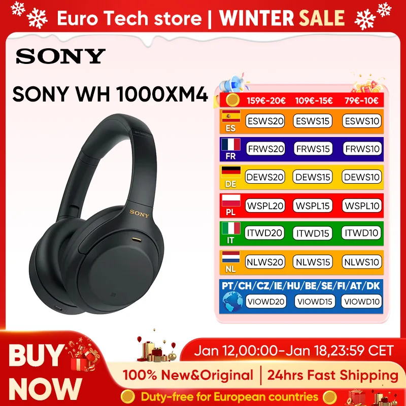 SONY WH-1000XM4 casque antibruit sans fil connexion Bluetooth multipoint microphone intégré charge rapide NFC BT5.0