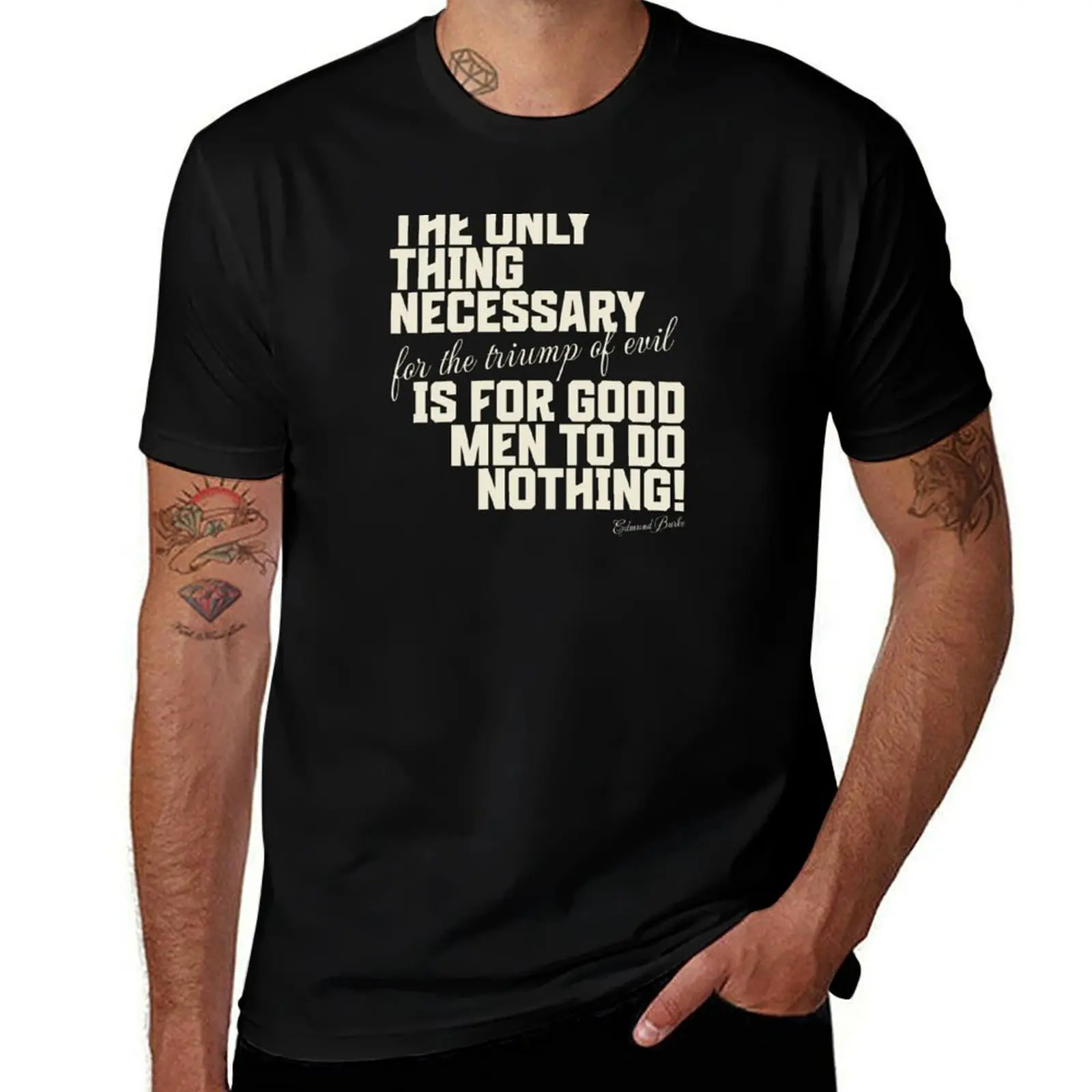 

THE ONLY THING NECESSARY T-Shirt plus size clothes customs baggy shirts graphics fruit of the loom mens t shirts