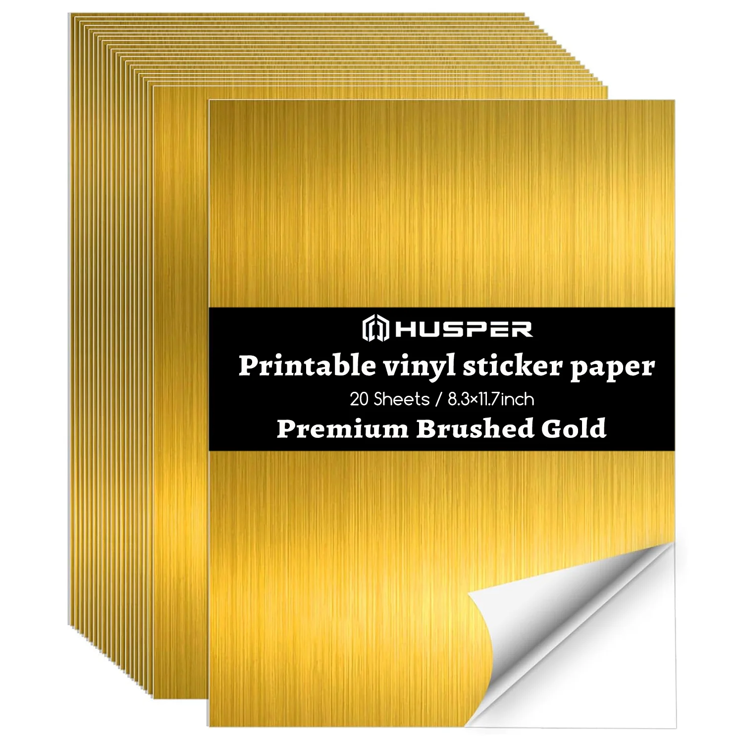 20 ورقة من ورق الفينيل الذهبي المصقول مقاس A4 قابل للطباعة بالليزر فقط ورق ملصقات ذهبي ثلاثي الأبعاد مقاوم للماء #1