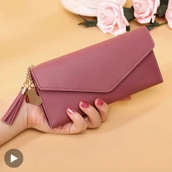 Cartera de mano larga para mujer, monedero, tarjetero, Mini Hamaca, Perse