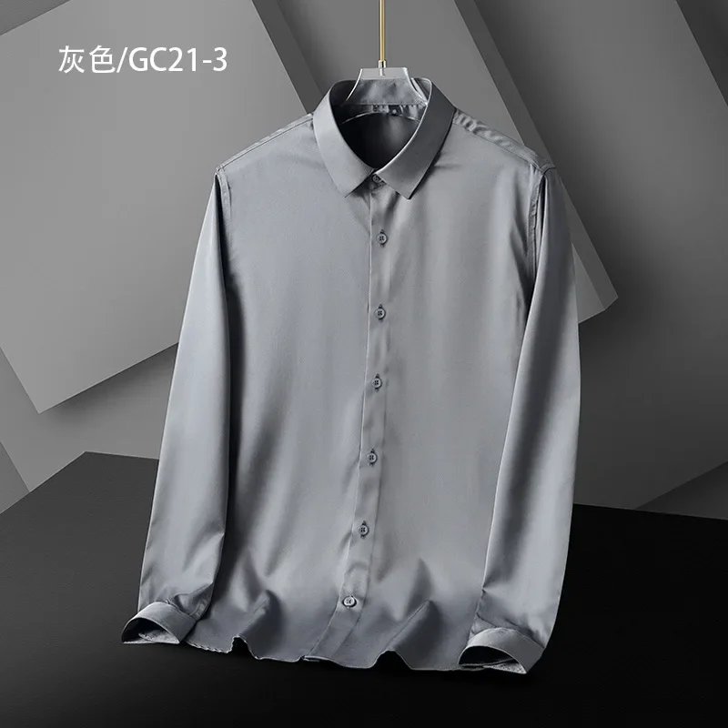 O440Business professional formal wear blue shirt inch shirt suit tops men's clothing