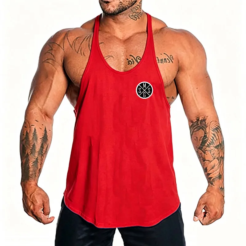 Men's Running Tank Top Quick Dry Sleeveless Racerback Gym Vest Breathable Workout Shirt For Athletic Fitness Training