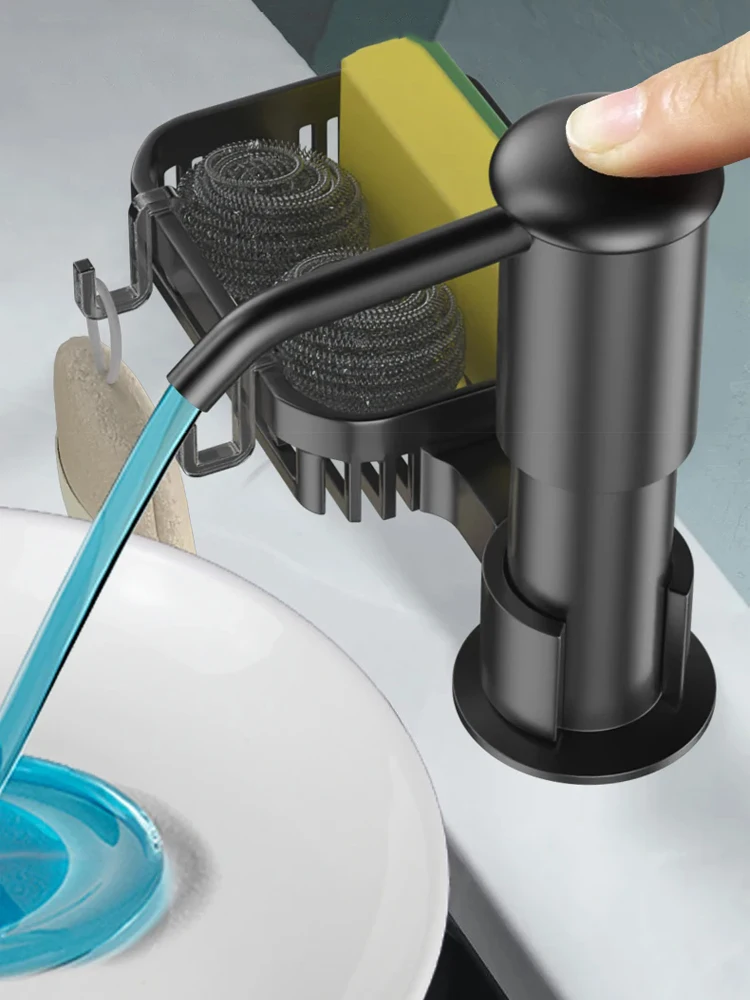 

Дозатор для посуды на кухонной столешнице с удлинительной трубкой, ручной пресс, насос для жидкого мыла, пластиковый дозатор мыла для аксессуаров для раковины