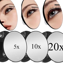 10X Magnifying Makeup Mirror Round Mirror 2 Suction Cups Facial Makeup Cosmetic Absorption Shaving Home Makeup Travel Essential