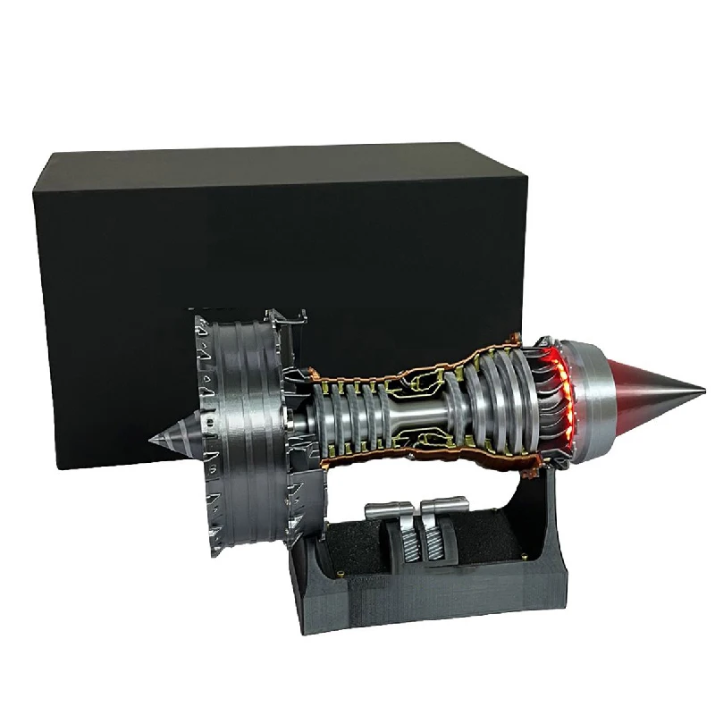 

Mini Turbofan Engine Aviation Model Toys PLA Aircraft Engine Model Ornaments with Gift Box 3D Printed Kids Science Toy Gift