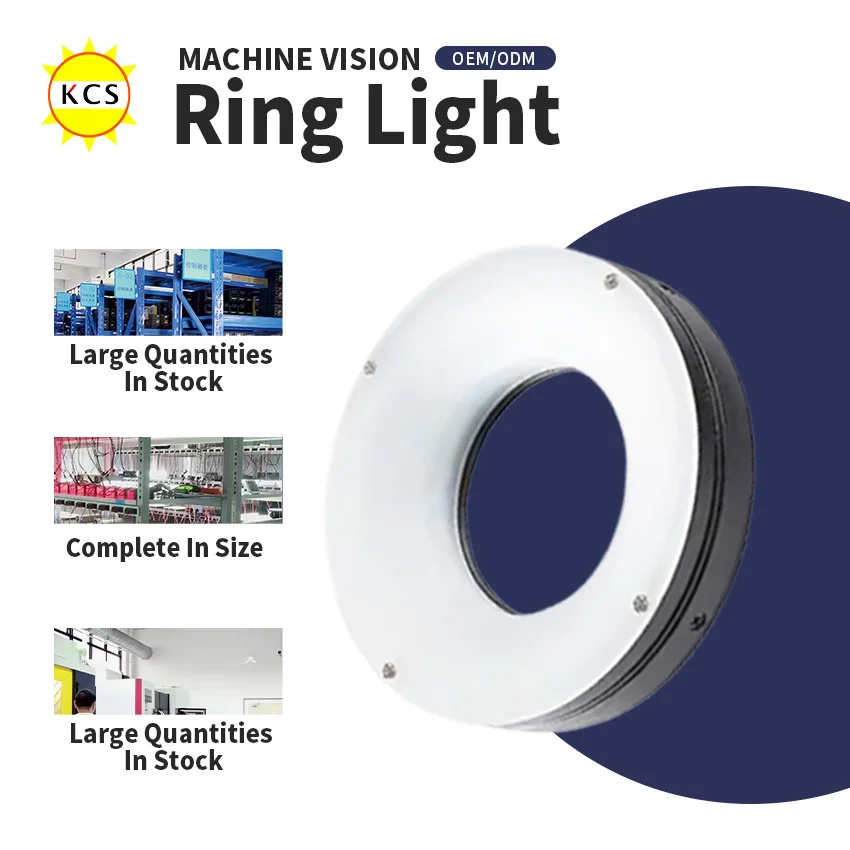 KCS مصدر الضوء الدائري LED مصباح مصمم على شكل حلقة آلة الرؤية LED العمل مصباح مصمم على شكل حلقة القطر الخارجي 30-34 فحص المكونات الإلكترونية