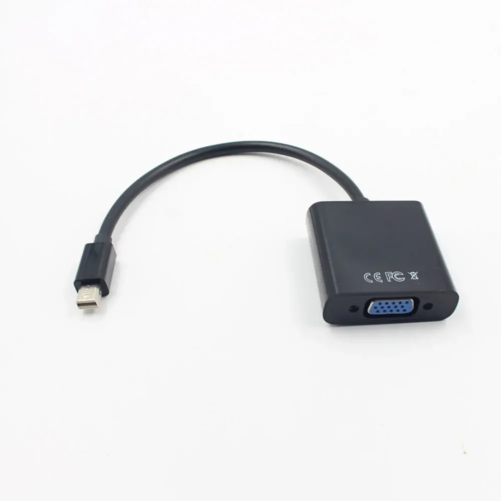 Mini dp displayport thunderbolt para vga adaptador conector conversor para macbook microsoft superfície portátil tv monitor projetor