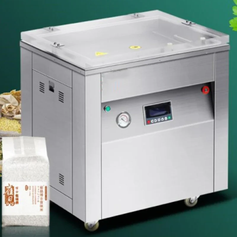 Automatic rice vacuum sealing machine double-sided shaping mung bean  commercial vacuum packing machine plastic sealing