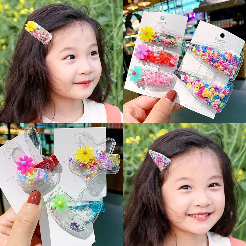 1Set Girls Cute Cartoon Animal Fruit Colorfur Hairpins Children Sweet Hair Clip Barrettes Headband Kids Fashion Hair Accessories