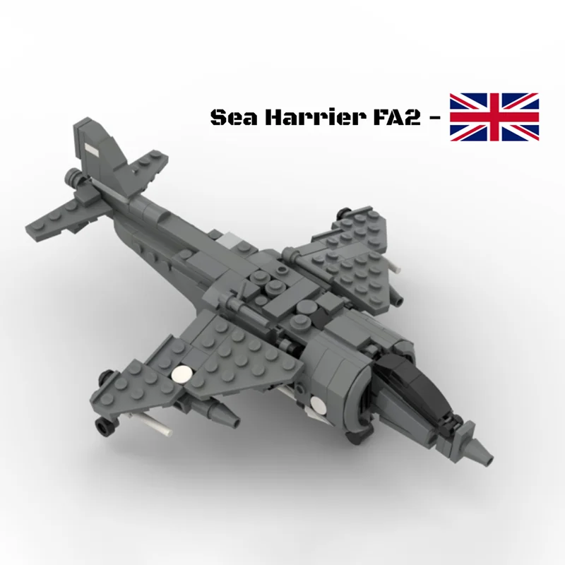 ตัวต่อ MOC Sea Harrier 265 ชิ้น ชุดสร้างโมเดล ของเล่นประกอบเอง DIY ของขวัญคริสต์มาส ไอเดียสร้างสรรค์ ตัวต่อเสริมพัฒนาการ