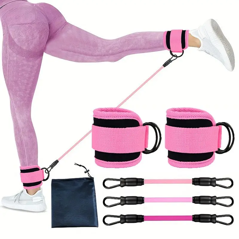 

Ремни на щиколотке, набор эспандеров, оборудование для фитнеса и тренировок, вес лодыжки, эластичный фитнес-браслет для йоги, тренажерный зал для мужчин и женщин