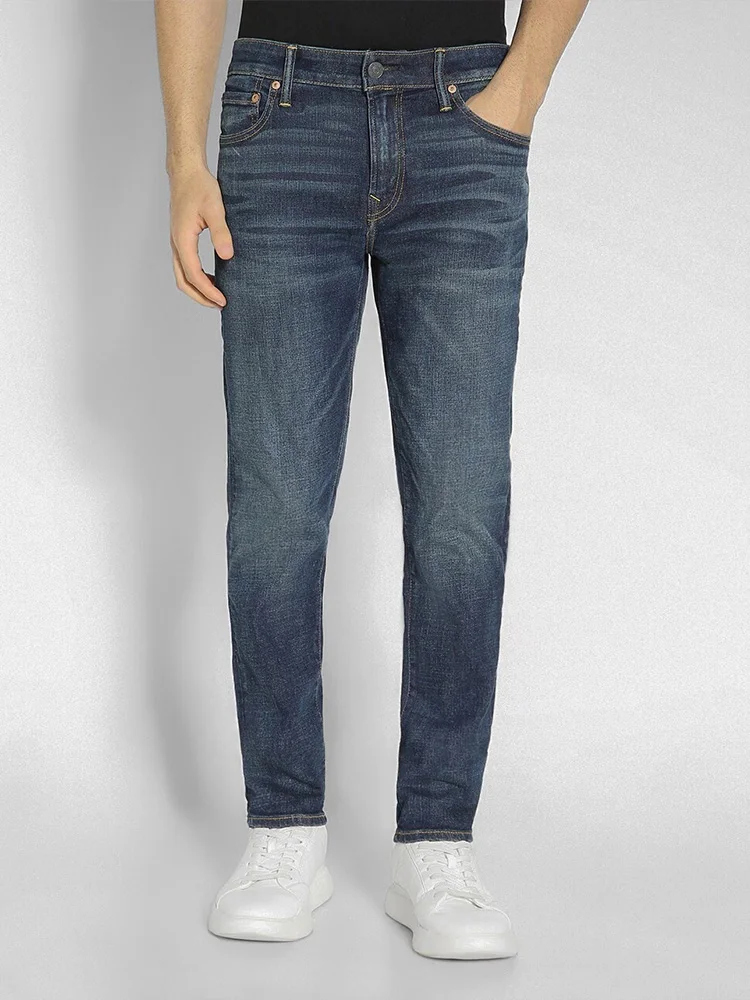 

Men's Slim Fit Straight Leg Jeans Elastic Waist Soft Stretch k Wa mid Waist High Rise Long Pants Autumn Season Comfortab...