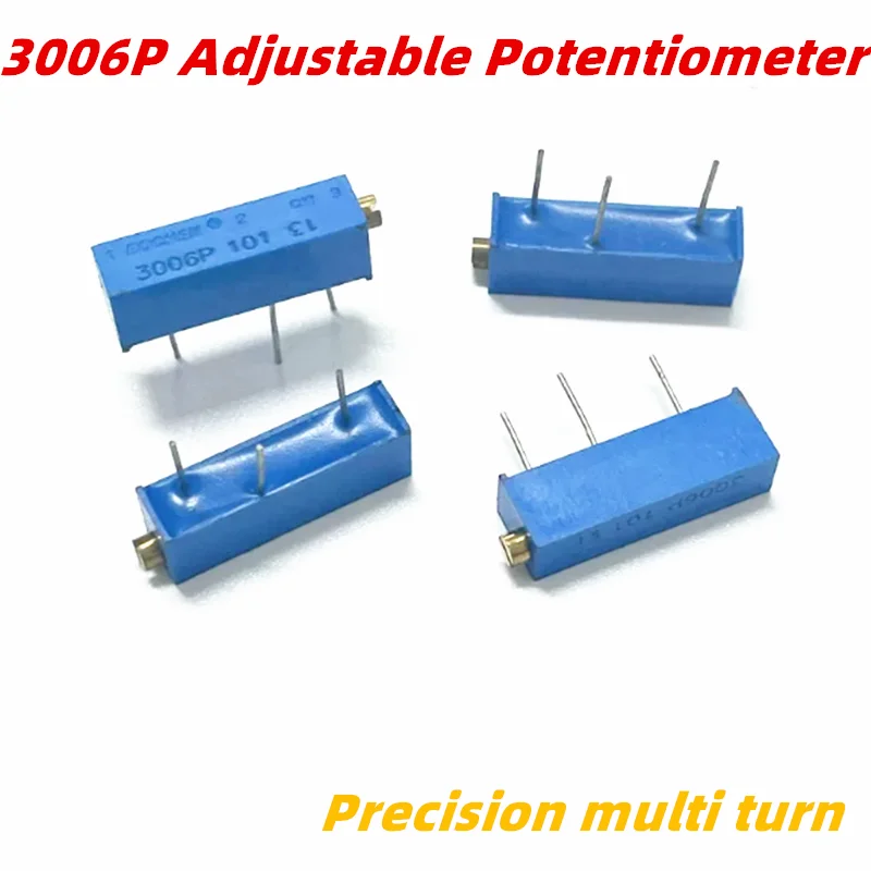5PCS 3006P Precision Adjustable Potentiometer 100R 200R 500R 1K 2K 5K 10K 20K 50K 100K 200K 500K 1M Multi Circle Adjustable