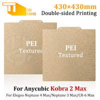 For Anycubic Kobra 2 Max Build Plate 430x430mm Spring Steel Sheet Texture PEI for Neptune 4 Max/ Neptune 3 Max/CR-6 Max