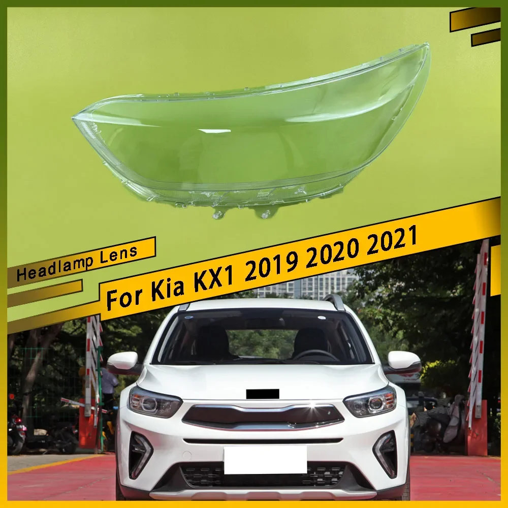 

Car Front Headlight Lens Cover Auto Shell Transparent Headlamp Cover Replace Original Lampshade For Kia KX1 2019 2020 2021