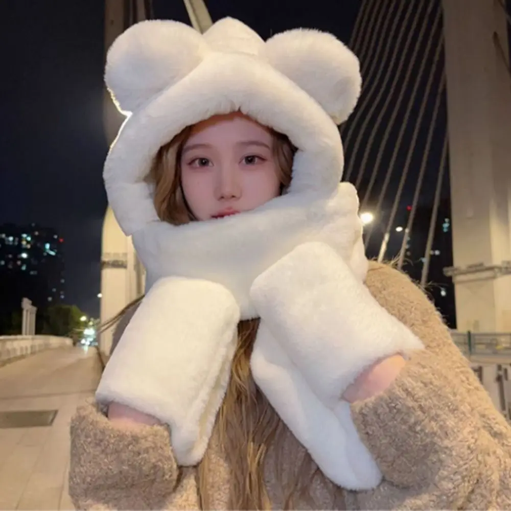 bone-com-orelhas-de-urso-fofo-corta-vento-quente-de-inverno-gorro-integrado-com-cachecol-touca-grossa-para-mulheres-e-meninas
