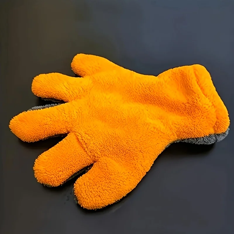 1pc Coral Car Wash Glove - Reusable,Suitable for Auto Detailing,for & Professional Car Cleaning Tool, Dust Removal Accessory