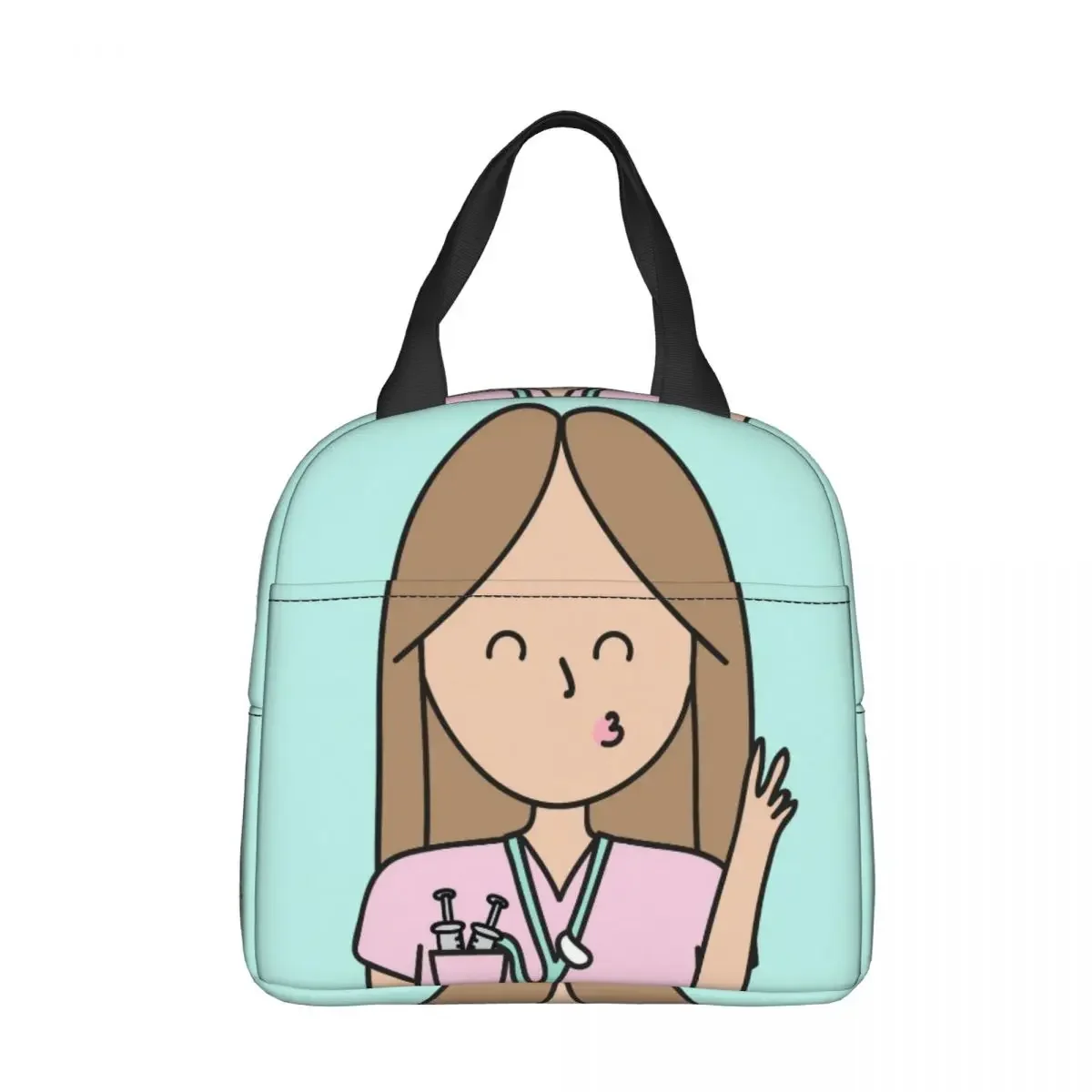 Cartoon Doctor Nurse Insulated Lunch Bags Large Enfermera En Apuros Reusable Thermal Bag Lunch Box Tote Work Picnic Men Women