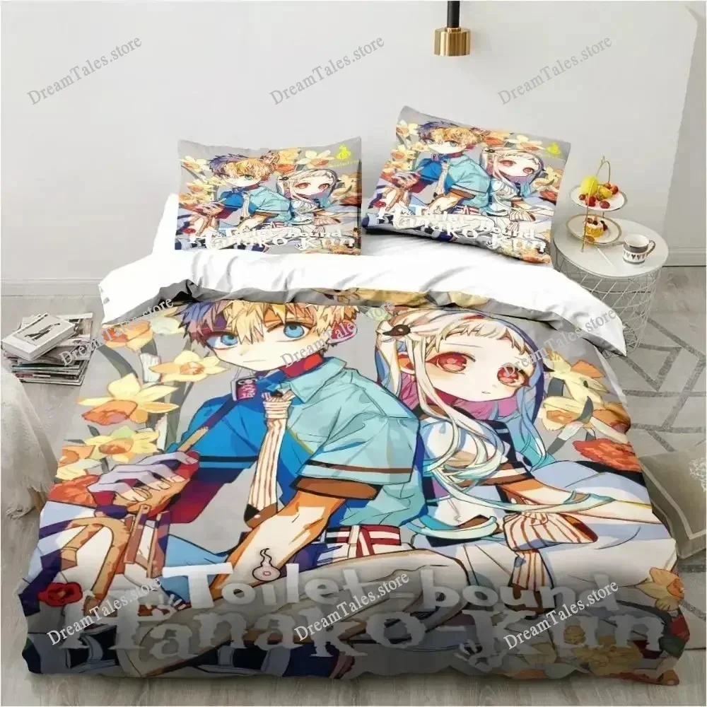Fashion Anime Toilet-Bound Hanako-kun 3D Printed Bedding Set Duvet Covers Pillowcases Comforter Bedding Set Bedclothes Bed Linen