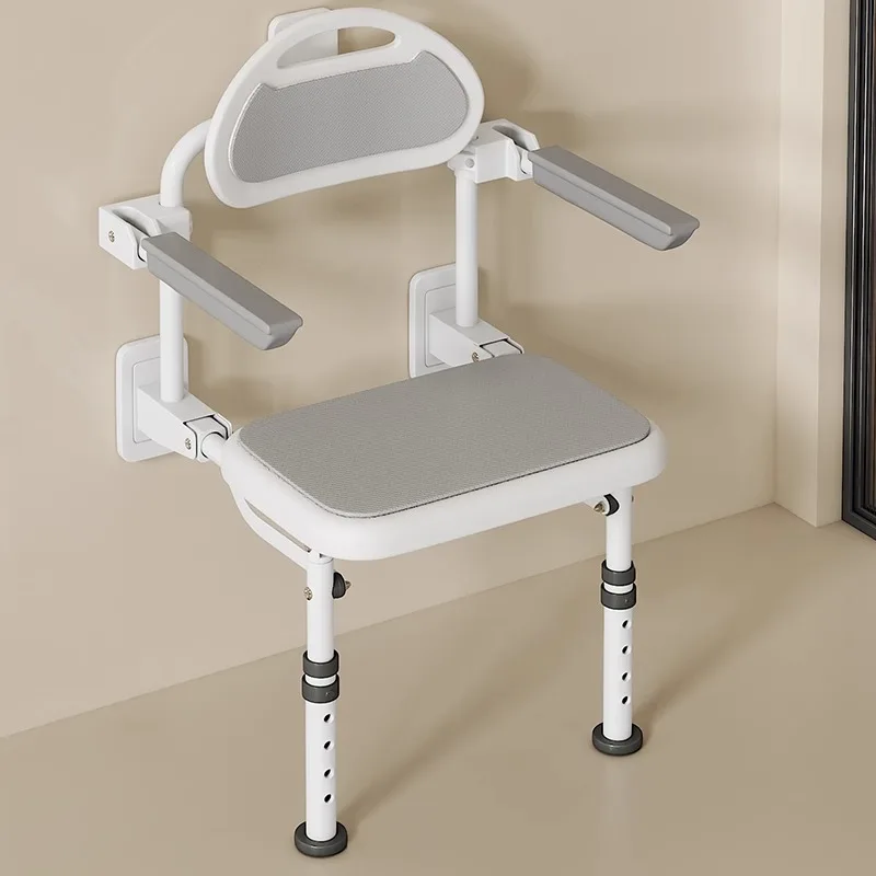 Wall-Mounted Shower Chair For Elderly Or Disabled Bathroom Folding Stool Seat With Rehabilitation Therapy Supplies