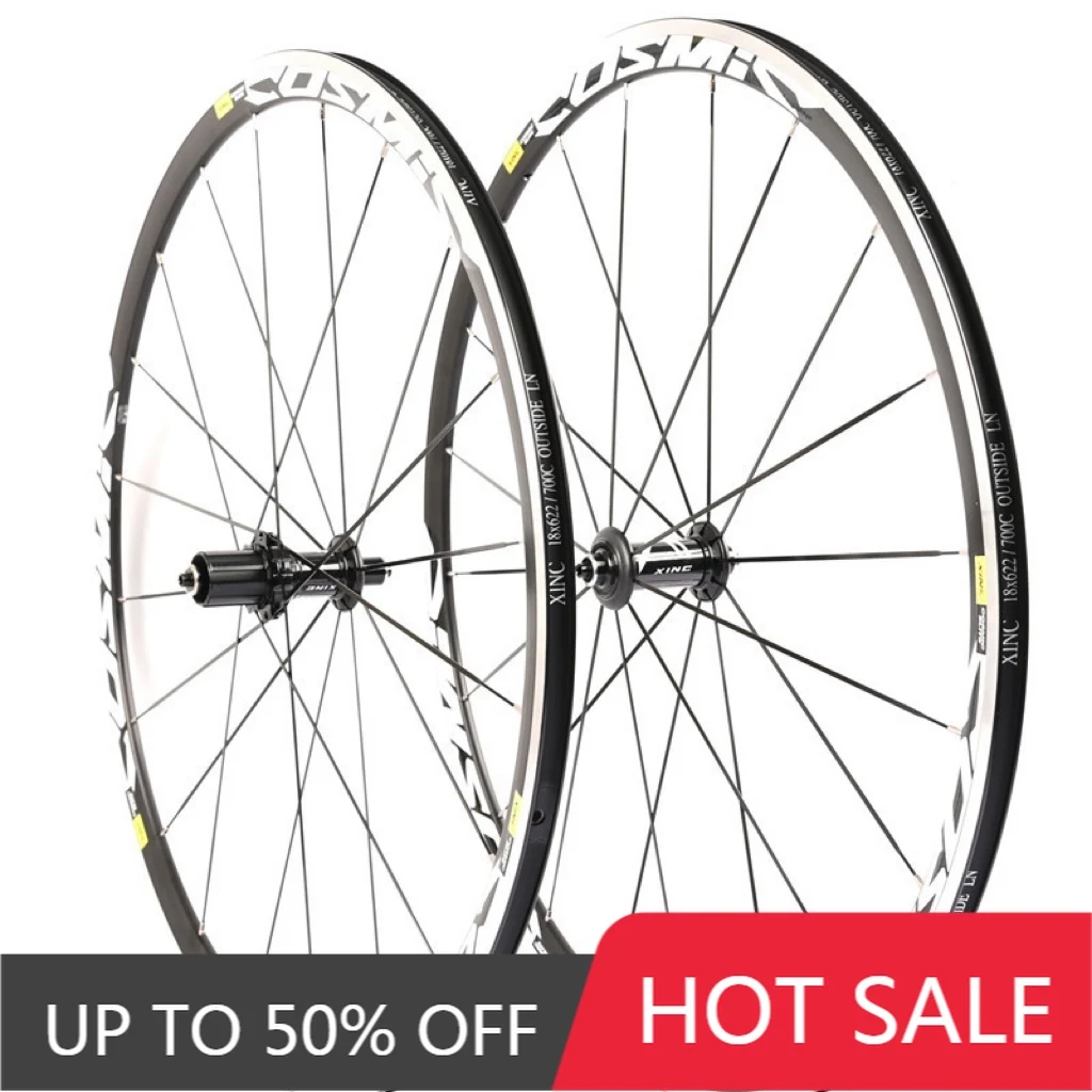 STLF 700C 30mm Disc Brake V Brake Spokes Bicycle Wheelset Thru Axle Center Lock Alloy Rim 6 Pawls Front/ Rear Road Bike Wheels