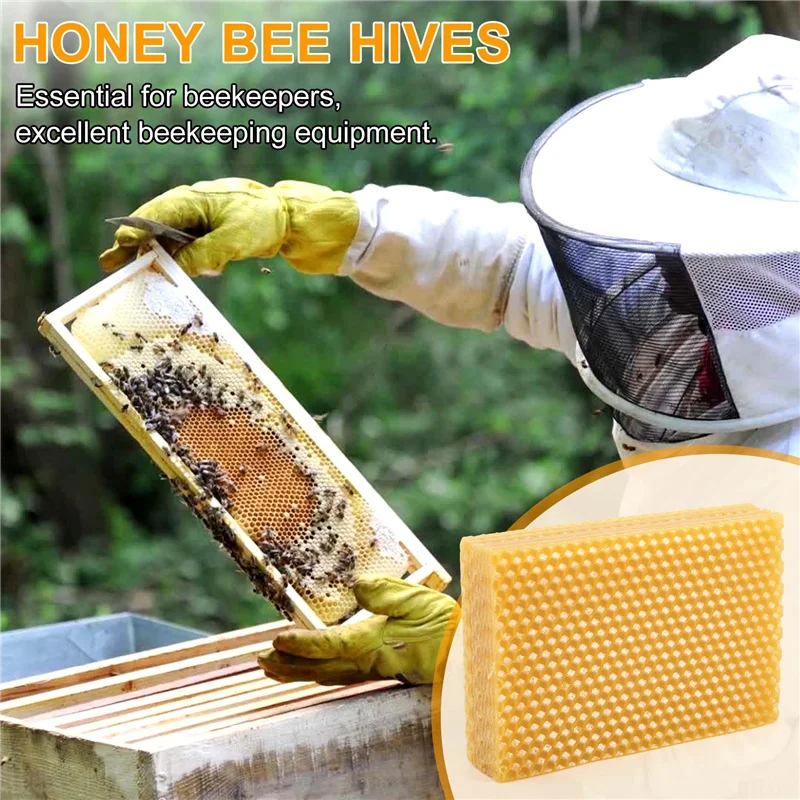 

NEW-30Pcs Honeycomb Foundation Bee Wax Foundation Sheets Paper Candlemaking Beeswax Flakes Beekeeping Tool