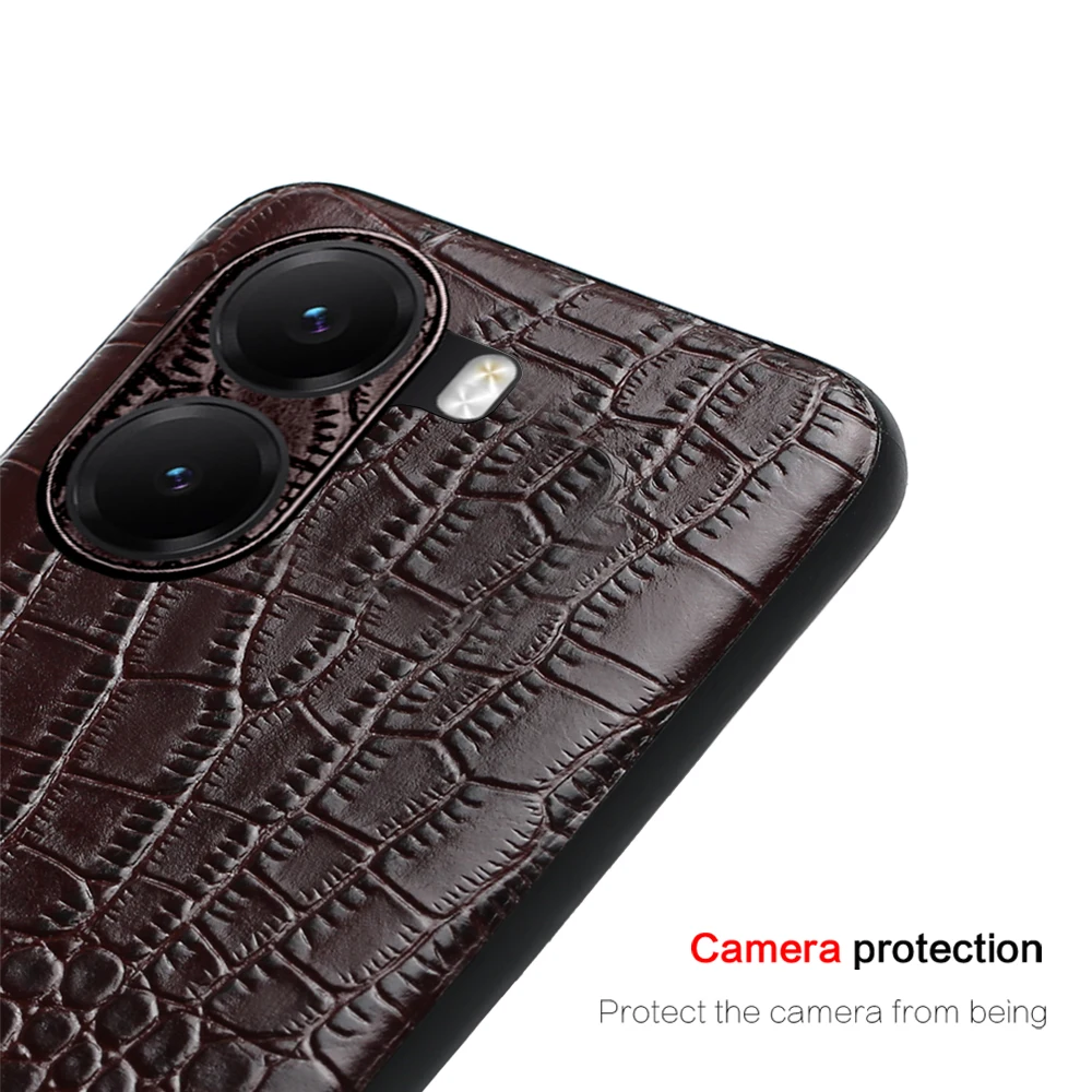 Genuine Cowhide Leather Phone Case for Xiaomi Poco X6 Pro Redmi Note 14 13 Pro 5G Mi 14 Ultra 14T Pro Back Cover