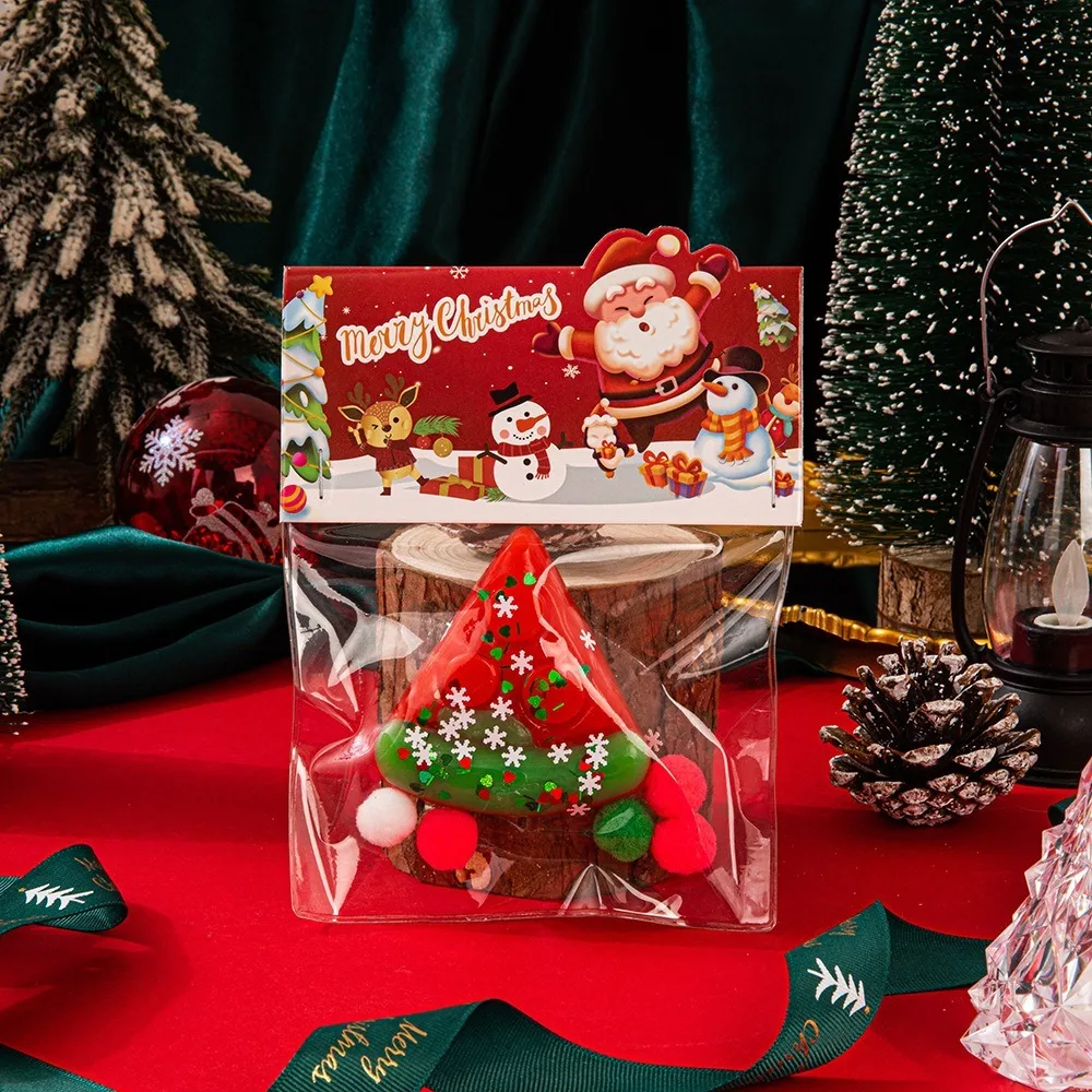 Novelty Soft Cat Paw Squeeze Toy Waffle Elastic Christmas Fidget Doll Pizza Doughnut Pinch Food Series Toy Children