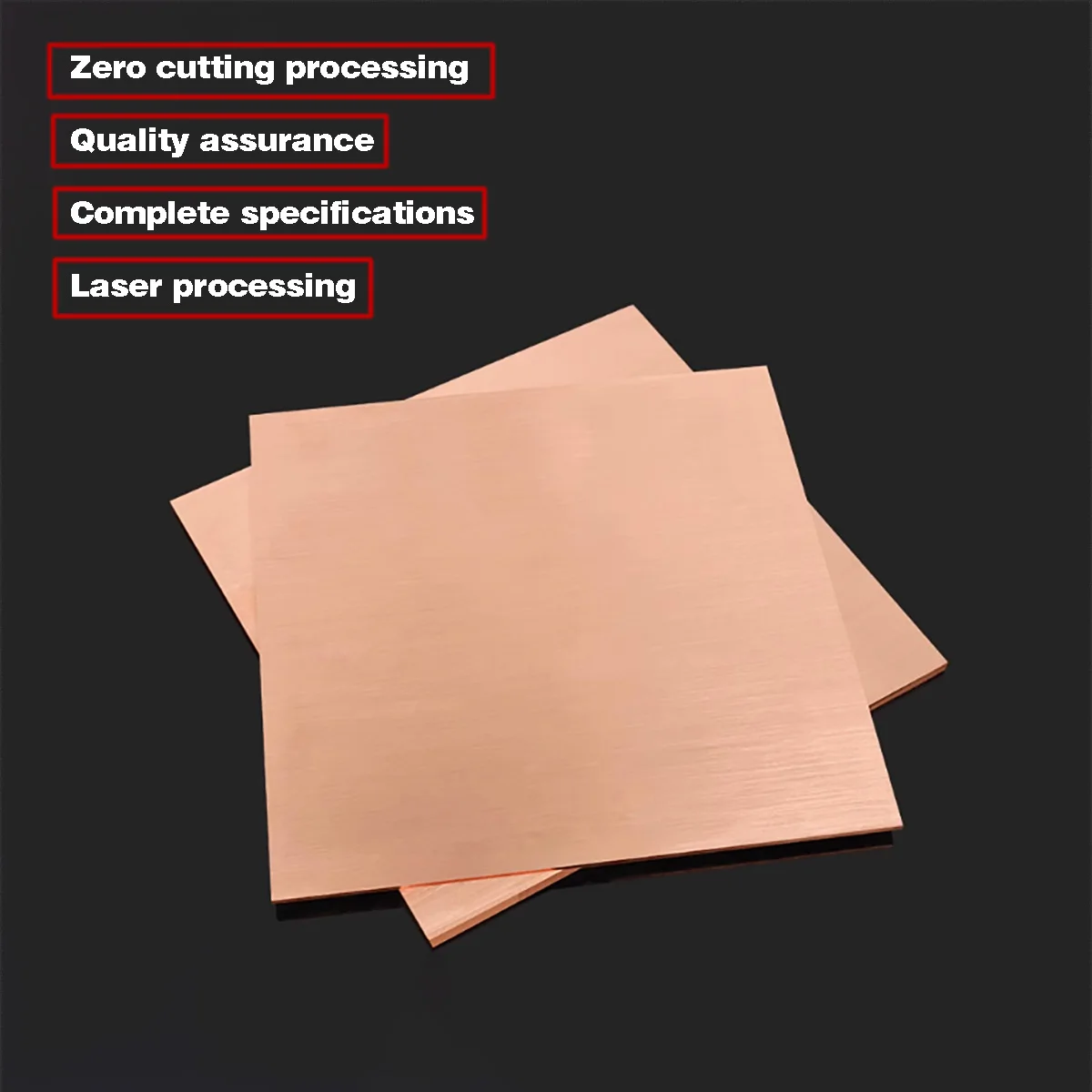 السُمك: 0.1/0.2/0.25/0.3/-0.6 مللي متر 99.9% ورقة النحاس T2 لوحة النحاس النحاس النقي Cu معدن 10x10/15x15/20x20-300x300 مللي متر