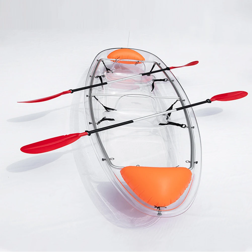 Wholesale Custom Crystal Kayak, Fishing Boat Transparent Canoe With Clear Bottom/