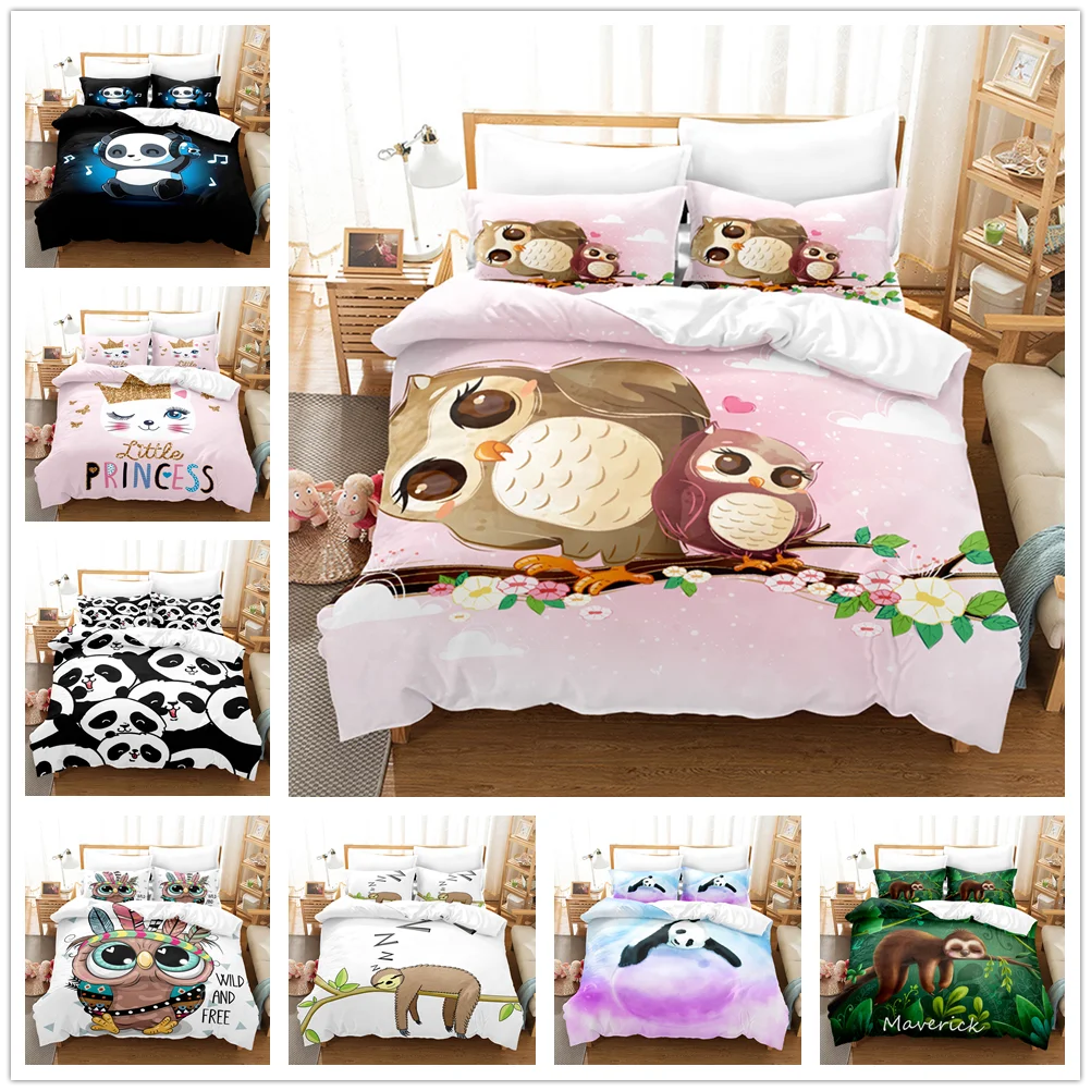 

Cartoon Duvet Cover Set Twin Full Queen Bedding Set Kid Kawaii Comforter Cover Set Girls Kids Todder Cute Quilt Cover&Pillowcase