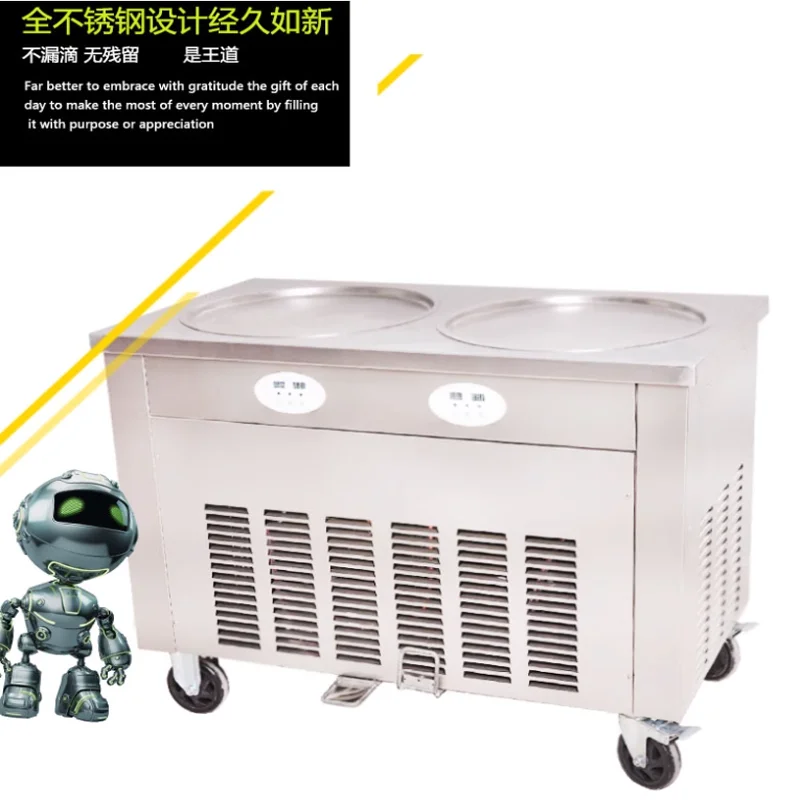 

Промышленная фритюрница для мороженого, двойной горшок, коммерческая машина для формования замороженного йогурта