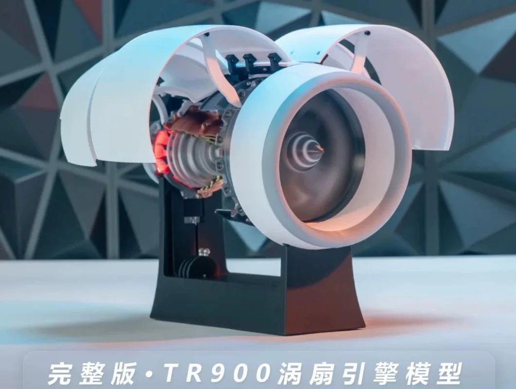 For  Detailed Jet Turbofan Engine Model Aviation Mechanical Assembly Science Educational Desktop Hobby Display Toy