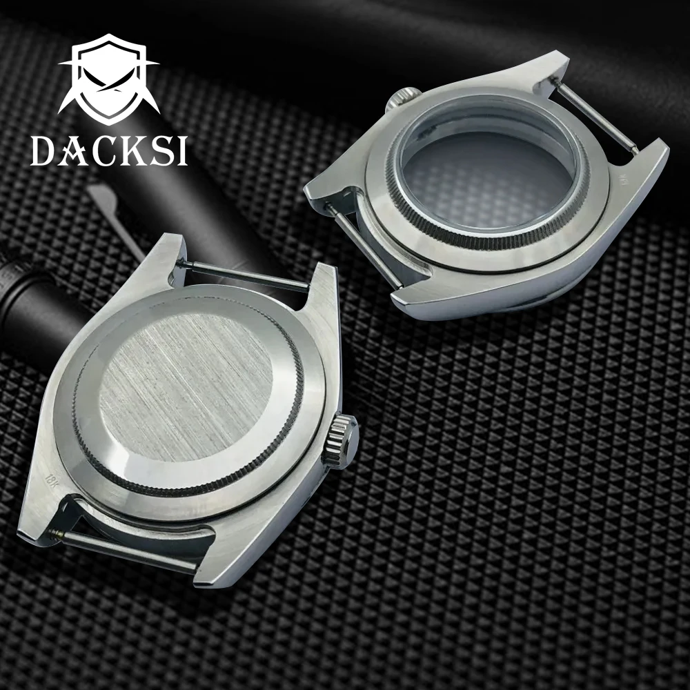 DACKSI casing kaca safir poles baja tahan karat 36mm / 39mm cocok NH35a NH36 NH34 ETA2824 2836 Movement DG2813 3804 gerakan