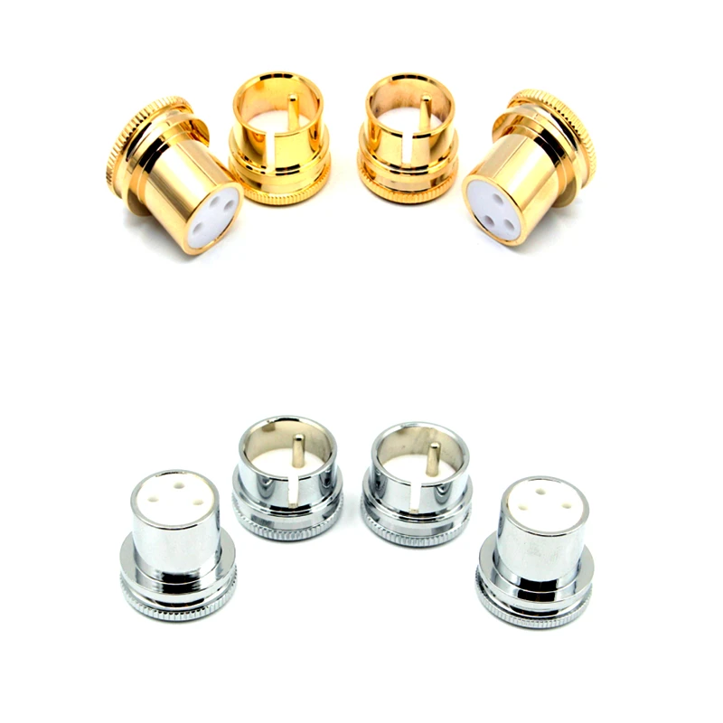 2pcs Protective Cover Gilded Covers Dust Cap Shielded Anti-oxidation for Noise Stopper XLR Female/Male Socket Connector