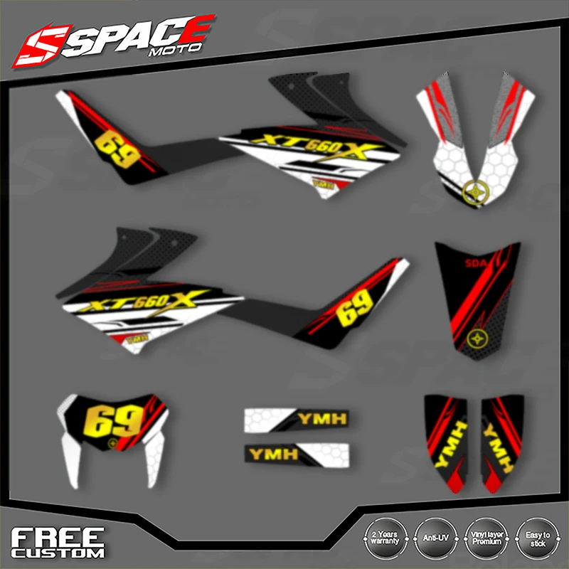 

SPACE Custom Motorcycle Graphics For YAMAHA 2008 2009 2010 2011 2012 2014 2015 XT 660X Decal Stickers Kits 002