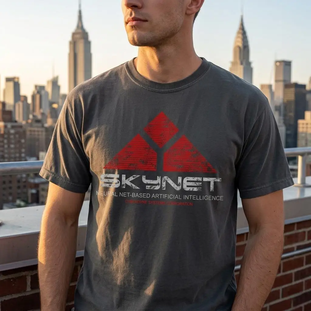 Distressed Rare Skynet Cyberdyne Systems Shirt - Retro 80s Sci-Fi Movie Tee Four season popular unisex cotton T-shirt