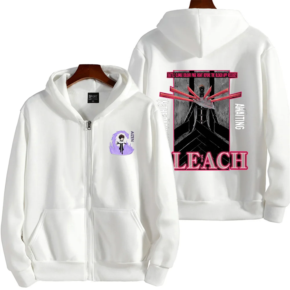 Anime BLEACH Aizen Sousuke Print Hoodies Couple student street sports casual Hoodies