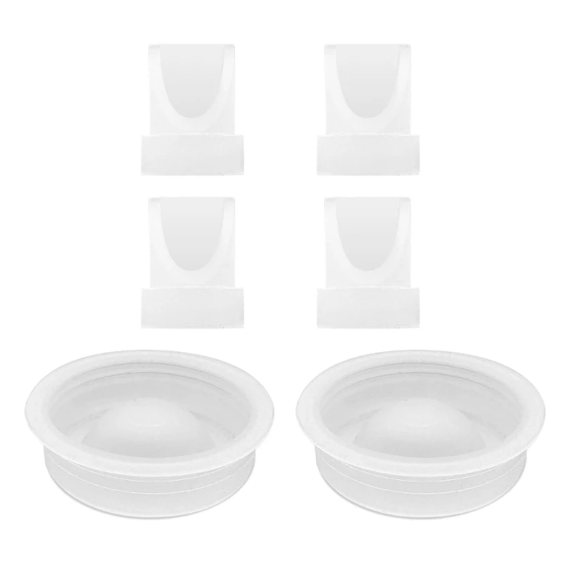 

6pcs For V1/V2 Electric Breast Pump Silicone Duckbill Valves Diaphragm Milk Suction Machine Membrane Breast Pump Parts Feeding