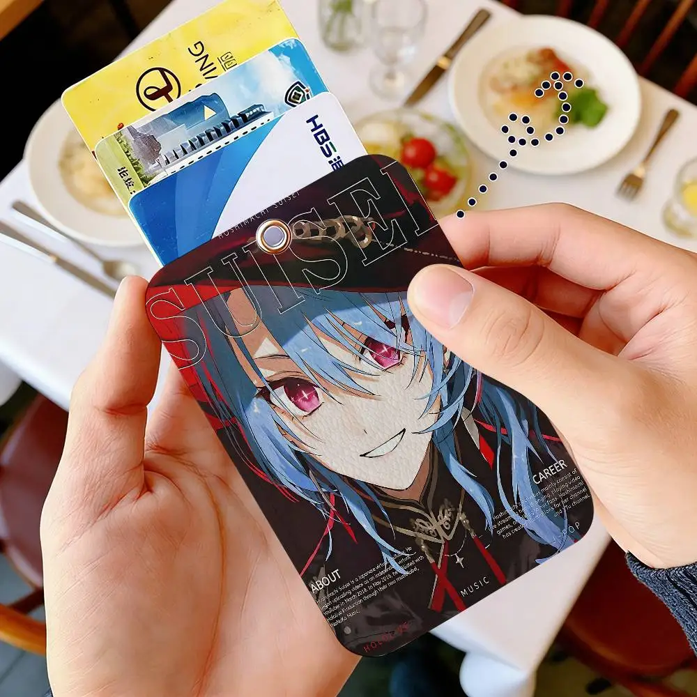 Singer Hoshimachi Suisei 1pc INS Creative Cartoon Student Campus Card Holder For Meal Card, Bus Card, Work Card, Etc