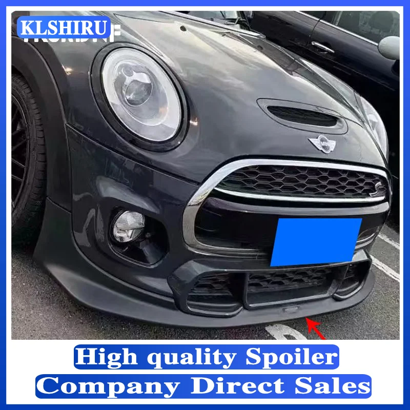 For F56 Mini Cooper S 2PCS DAG Car Body Kit Spoiler Duck Lip Guard Cover Carbon Front Bumper Lip Splitter (JCW Front Only)