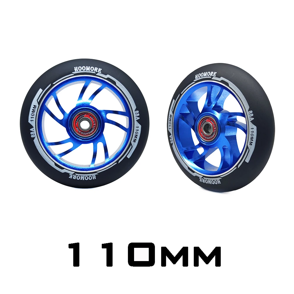 Brand Iron 110mm scooter wheels 88A hardness skating wheel 100mm 110mm Alloy scooter wheels Iron Aggressive tire ABEC-9 bearing