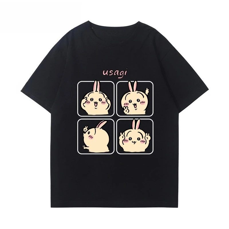 Chiikawa Usagi Hachiware Graphic Tee Unisex Cute Cartoon Short Sleeve Casual Anime Streetwear Fashion Tops image 3