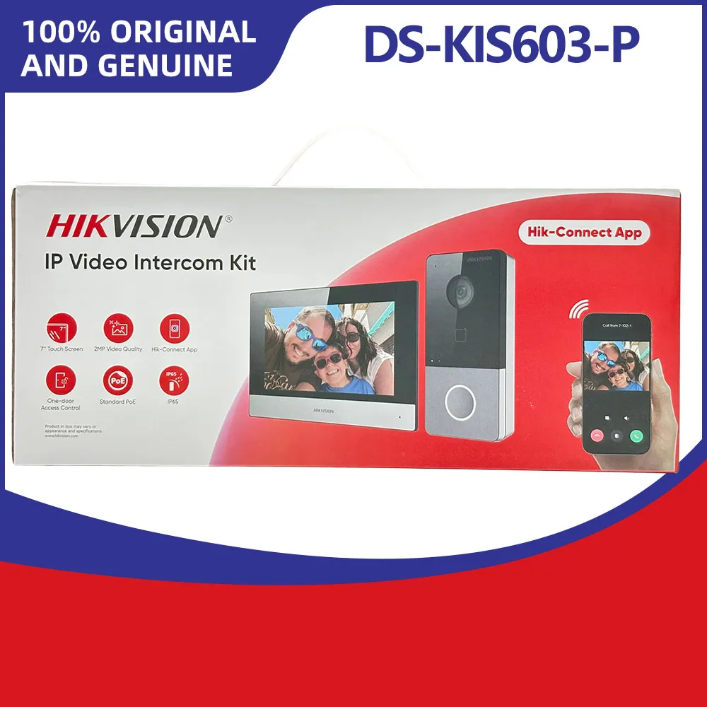 Hikvision DS-KIS603-P IP Video Intercom Kit Include DS-KV6113-WPE1(C) POE Wifi Villa Door Station DS-KH6320-WTE1 Indoor Station