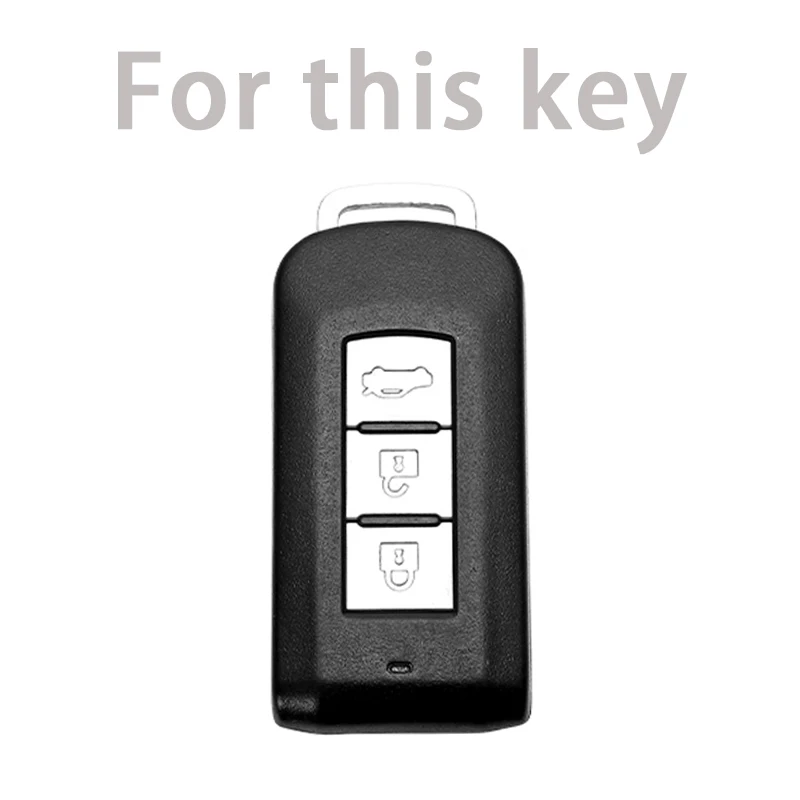 Кожаный чехол для автомобильного ключа из ТПУ для MITSUBISHI OUTLANDER 3 Lancer 10 L200 ASX Colt Pajero Sport ECLIPSE CROSS Key Ring