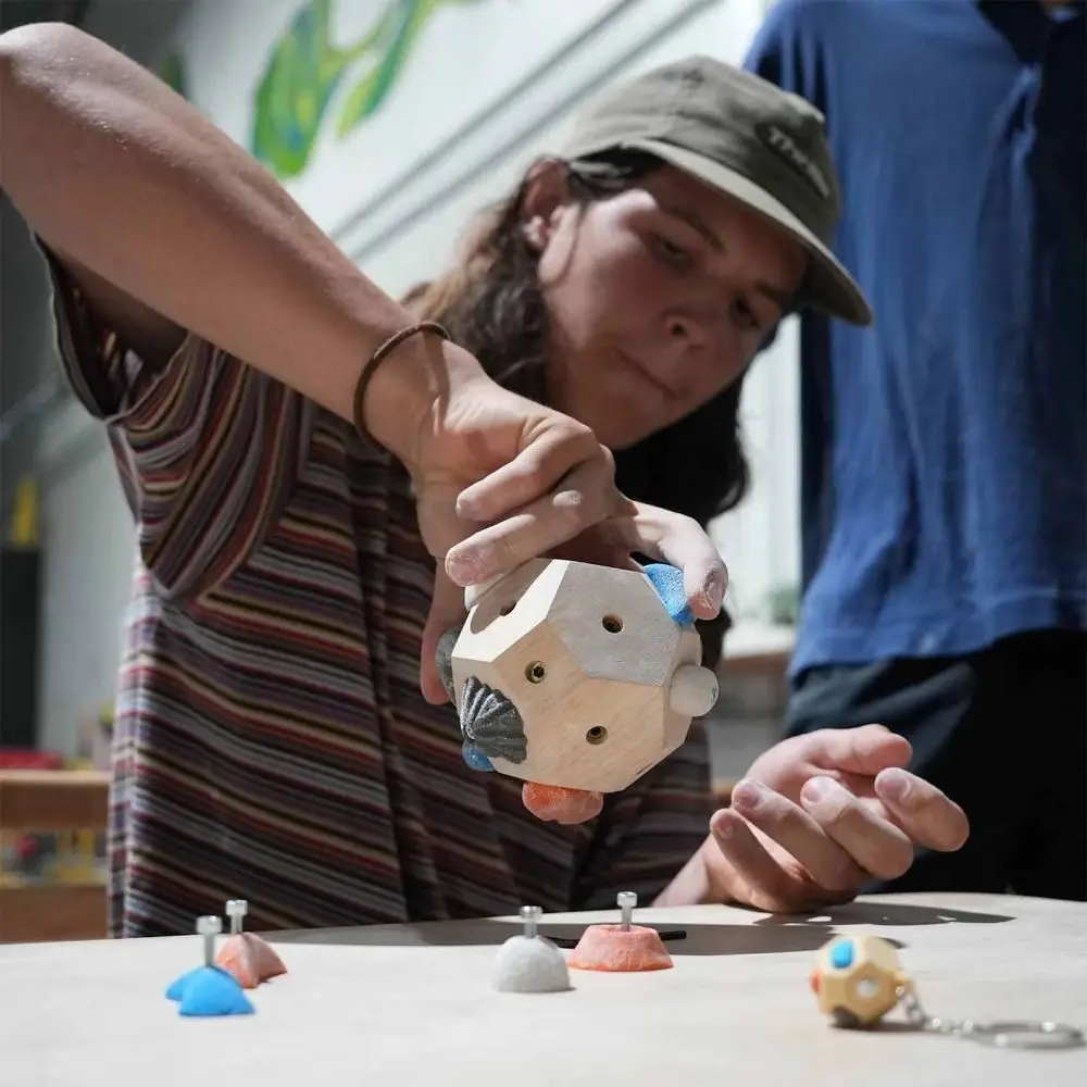 كتلة بولدر محمولة مصنوعة يدويًا، متعددة الوظائف، كتلة تدريب التسلق، تحمل الأحجار، تدريب قوة الإصبع #2