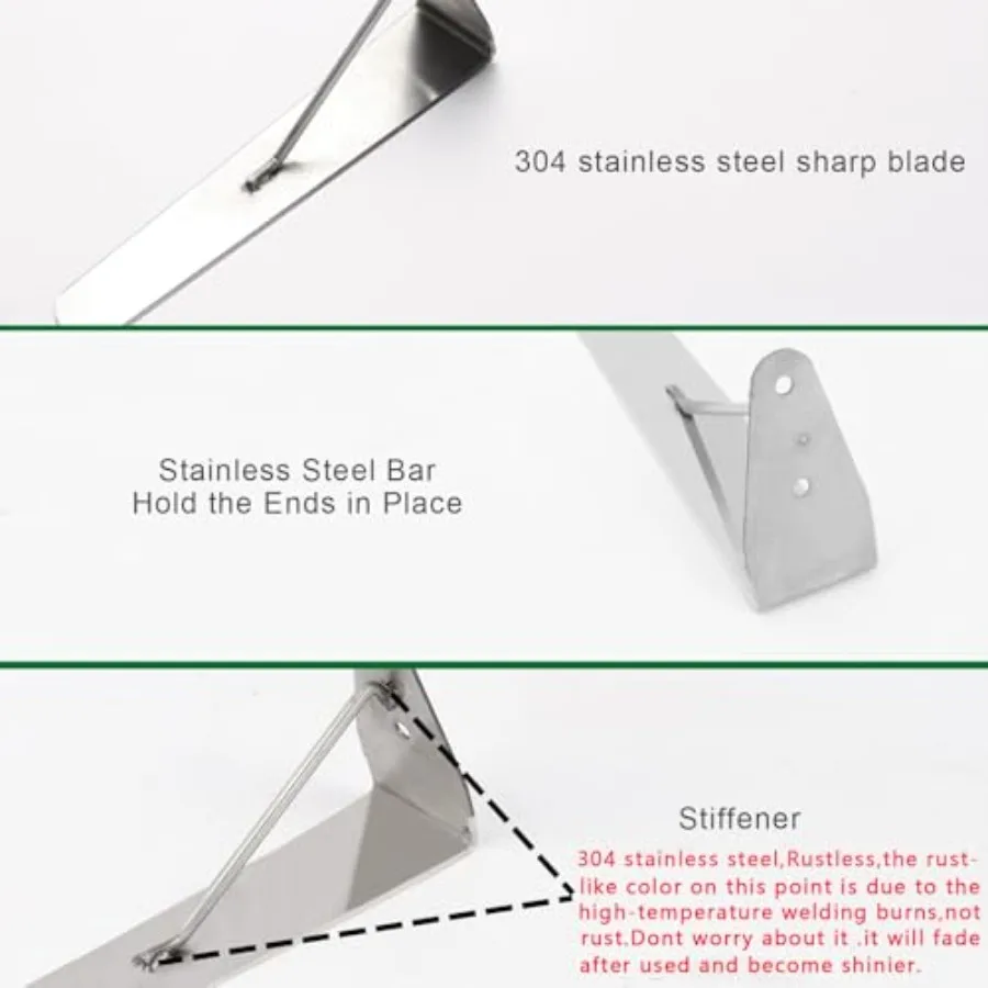Cortador de ervas daninhas manual com lâmina de aço inoxidável 304 de dois gumes para capina de jardim eficiente alça ergonômica de borracha macia de 41 polegadas