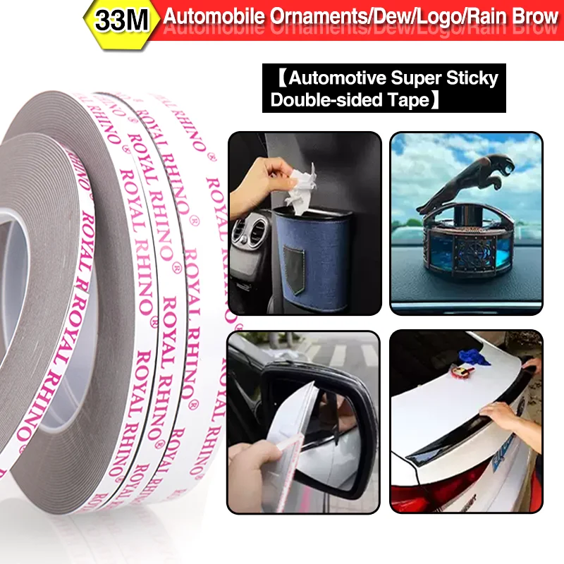 

33m Double Sided Adhesive Viscosity Strong Rain Eyebrows Cars Temperature Resistant Rain Barriers Car Specific Adhesive Tape