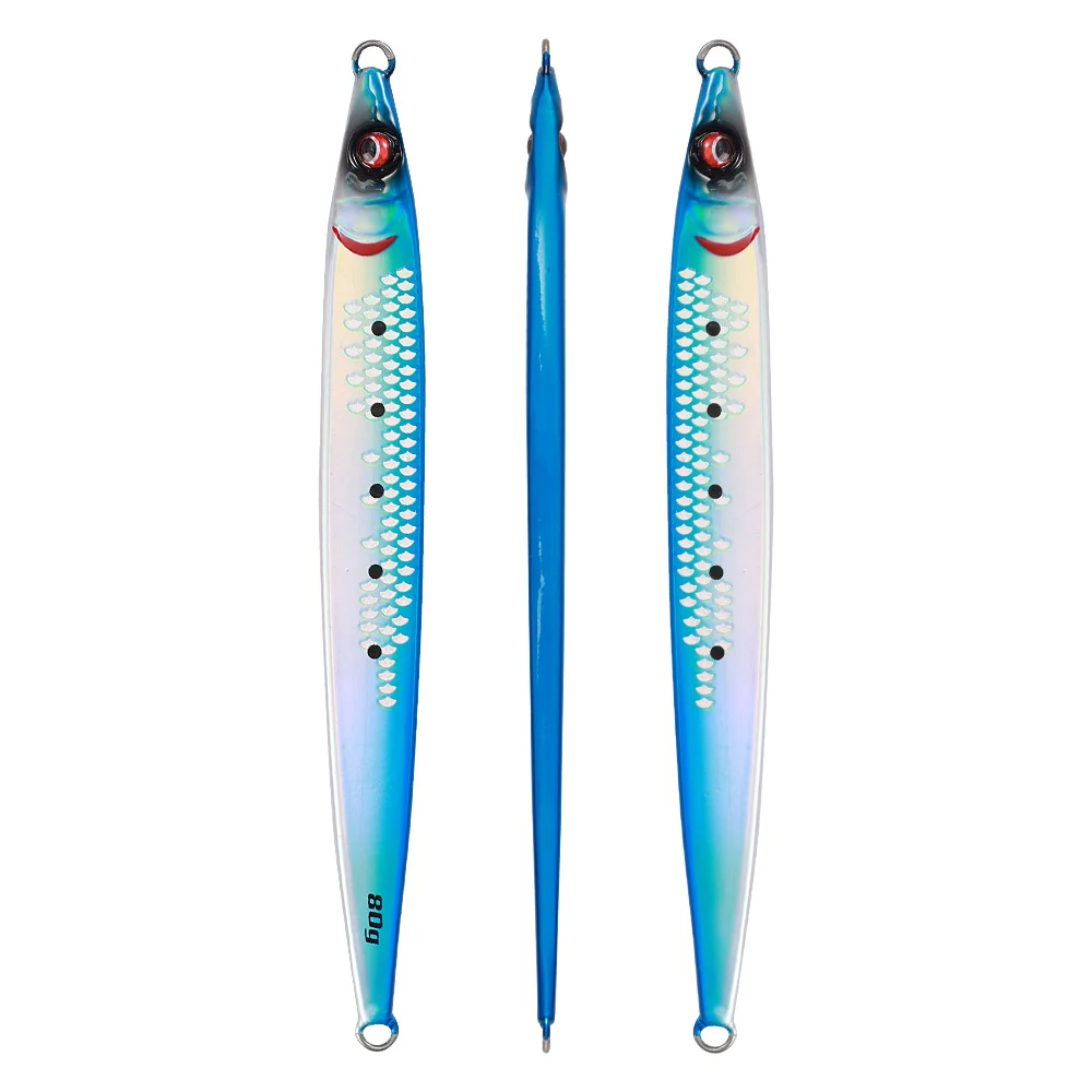 JIGGING PRO JIGGINGPRO 40g 60g 80g 100g Sardinen-Slider Jigging-Köder UV-Beschichtung Weitwurf-Metall-Jig Angelköder Meeresfischerei-Jigs 6